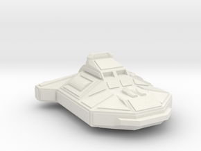 Space Corvette Miniature in White Natural Versatile Plastic