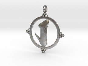Round Ashe Pendant in Natural Silver
