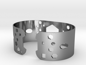 Geometric bracelet in Polished Silver