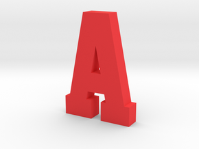 Large Decorative Letter A in Red Processed Versatile Plastic