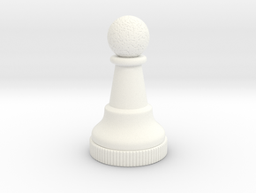 Chess Piece - Pawn in White Processed Versatile Plastic
