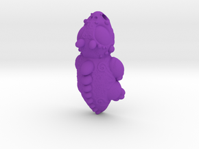 Dragon Keychain in Purple Processed Versatile Plastic