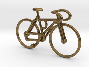 Racing Bicycle Pendant in Natural Bronze