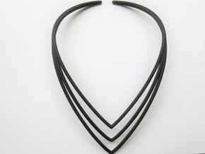 Modern V Necklace in Black Natural Versatile Plastic