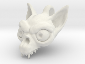 Bat Skull in White Natural Versatile Plastic