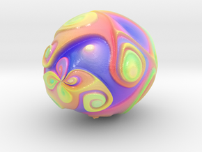 Color swirls Egg 5-10-15-24cm in Glossy Full Color Sandstone: Extra Small