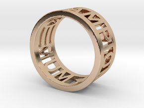 Mum=Champion in 14k Rose Gold Plated Brass