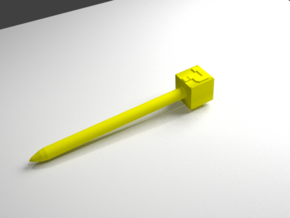 Mystery box stylus in Yellow Processed Versatile Plastic