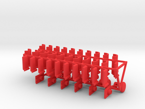 Ensemble de tuiles faitiere et douilles in Red Processed Versatile Plastic