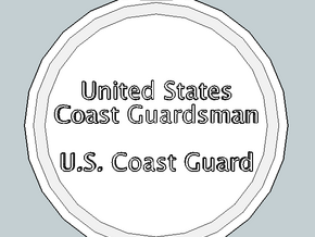 U.S. Coast Guardsman Pendant in Polished Gold Steel