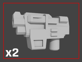 "HAMMER-7" Transformers Weapons (5mm post) in White Natural Versatile Plastic