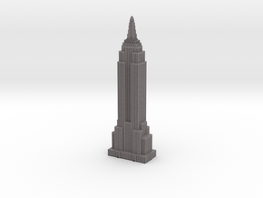 Empire State Building - Gray w Black Windows in Full Color Sandstone