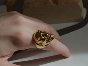 Oni Ring in Polished Brass: 8.5 / 58