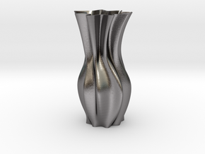 Tall Wave Vase ( 15-30cm  /  6-12" ) in Polished Nickel Steel: Small