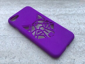 Iphone 7 Case, Geometric Fox/Wolf in Purple Processed Versatile Plastic