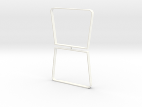 Table legs Trapeze (pair). 1:12, 1:24 in White Processed Versatile Plastic: 1:12
