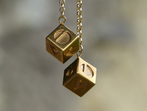 Smuggler's Lucky Sabacc Dice, Han Solo, Star Wars in Polished Brass