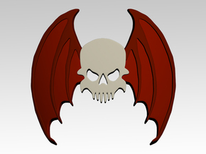 Bat Skull Shoulder Icons x50 in Tan Fine Detail Plastic