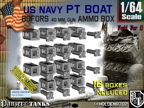 1/64 Bofors Ammo Box Set101 in Tan Fine Detail Plastic