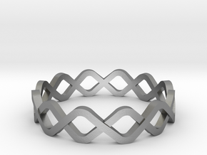 DNA Ring in Natural Silver: 10.25 / 62.125