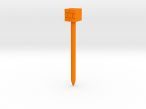Brick Block stylus in Orange Processed Versatile Plastic