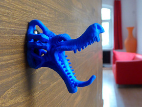 dragon wall hook in Blue Processed Versatile Plastic