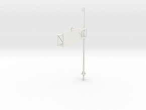 Highway Cantilever Sign 1-87 HO Scale With CCTV in White Natural Versatile Plastic