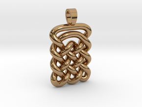 Plate celtic knot [pendant] in Polished Brass