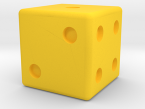 dice in Yellow Processed Versatile Plastic