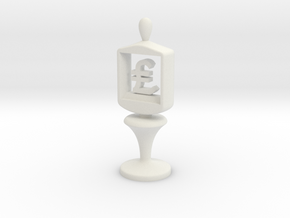 Currency symbol figurine,Pound in White Natural Versatile Plastic