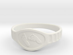 Baby Ring in White Natural Versatile Plastic