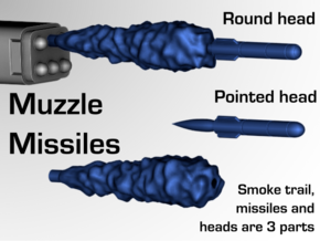Missiles &  Smoke trails in Tan Fine Detail Plastic