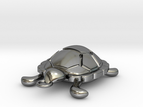 turtle in Fine Detail Polished Silver