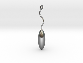 Sperm pendant in Polished Silver