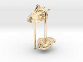 Heart Rhythms: Anatomically-Accurate Post Earrings in 14k Gold Plated Brass