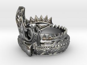 Jomon style ring -Kaen(flame)- in Polished Silver