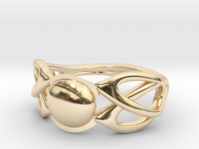 knot ring in 14k Gold Plated Brass: 10 / 61.5