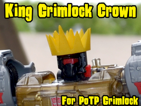 Grimlock Crown for Power of the Primes in Yellow Processed Versatile Plastic