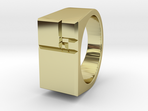 Squares Ring 13.67mm ID in 18k Gold