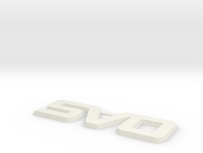 SVO Decklid Emblem for 2015+ Mustang Ecoboost - No in White Natural Versatile Plastic