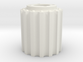 Fluted Column Piece 10”x10”x10” in White Natural Versatile Plastic