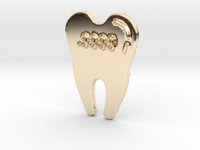 Gold Tooth Pendant in 14K Yellow Gold