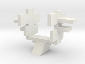 Cuboid in White Natural Versatile Plastic