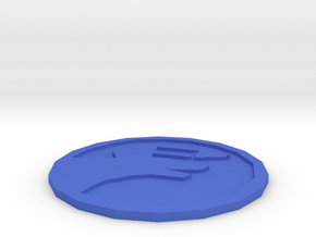 Wolves of jonai Coin in Blue Processed Versatile Plastic