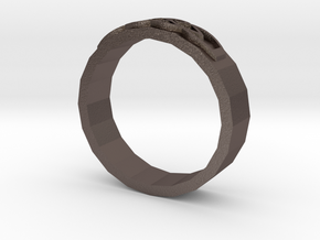 Knotwork ring in Polished Bronzed-Silver Steel