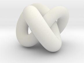 Torus Knot 01 in White Natural Versatile Plastic