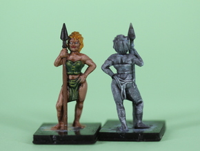 elf_with_spear in Tan Fine Detail Plastic