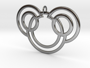 Bunny Pendant in Polished Silver: Small