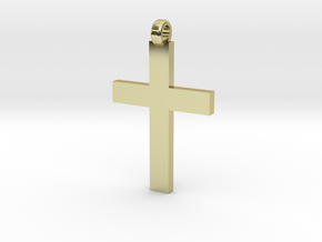 Cross Necklace in 18k Gold Plated Brass