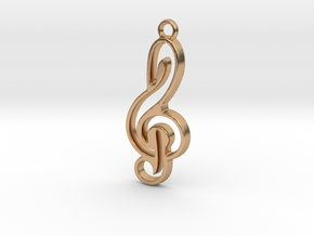Negative space key note in Polished Bronze